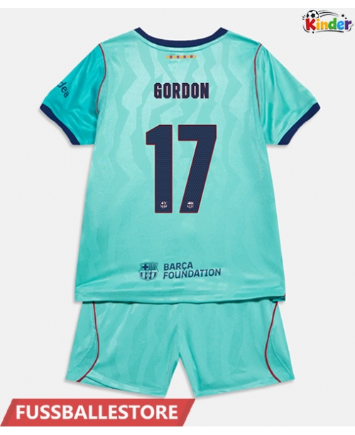 Günstige Barcelona Anthony Gordon #17 3rd trikot Kinder 2026-27 Kurzarm (+ Kurze Hosen)